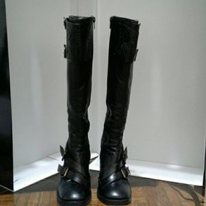Vintage Black Leather Boots